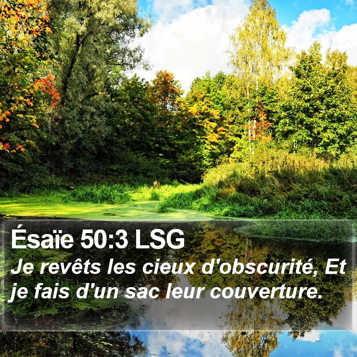 Ésaïe 50:3 LSG Bible Study