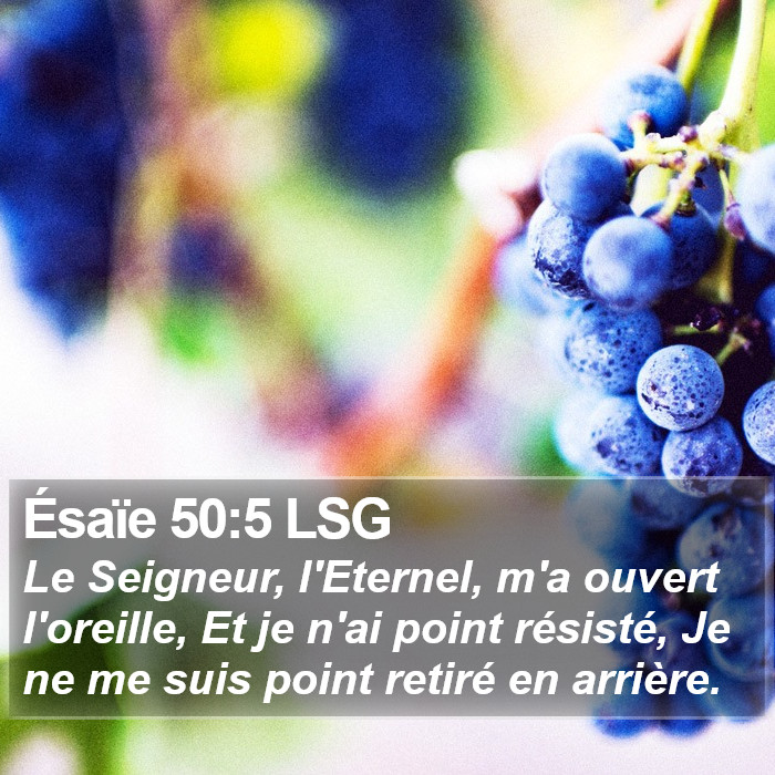 Ésaïe 50:5 LSG Bible Study