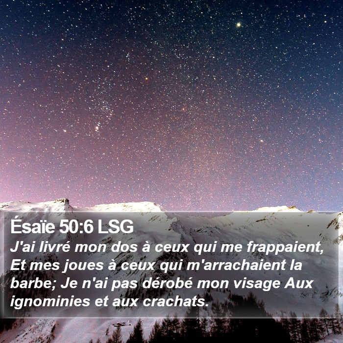 Ésaïe 50:6 LSG Bible Study