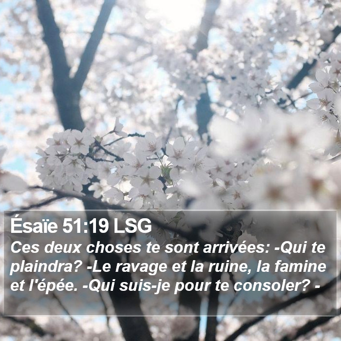 Ésaïe 51:19 LSG Bible Study