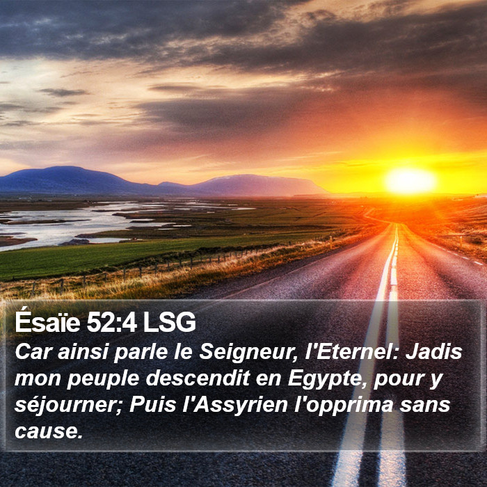 Ésaïe 52:4 LSG Bible Study