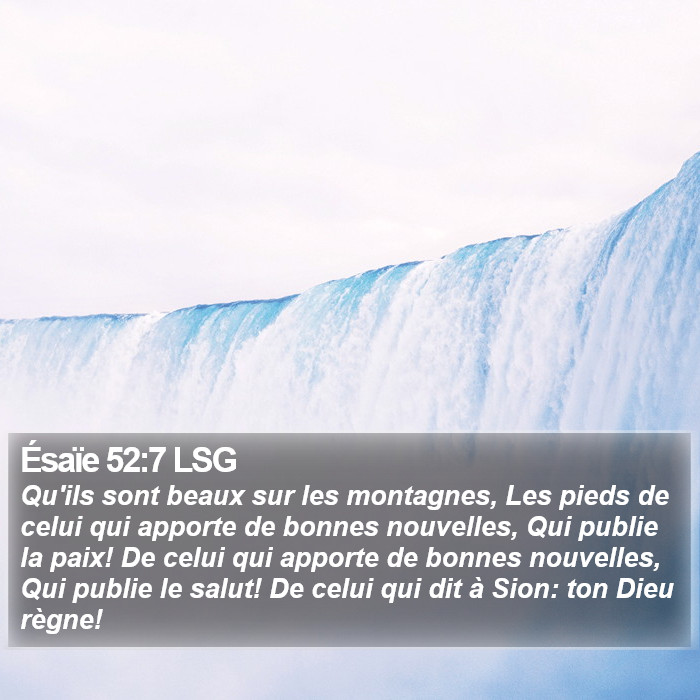 Ésaïe 52:7 LSG Bible Study