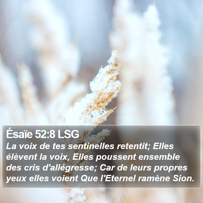 Ésaïe 52:8 LSG Bible Study