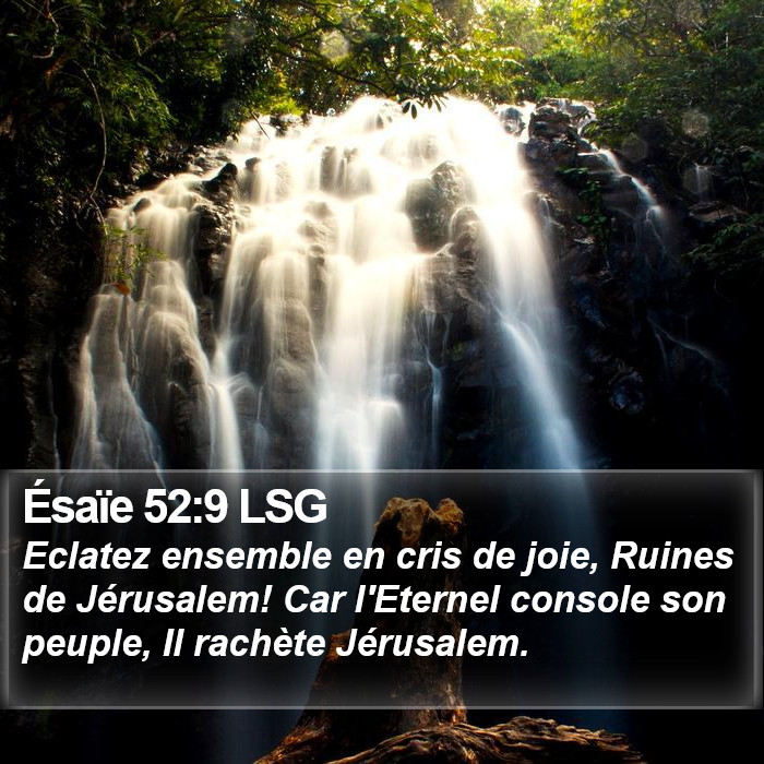 Ésaïe 52:9 LSG Bible Study