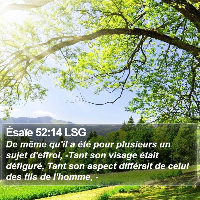 Ésaïe 52:14 LSG Bible Study