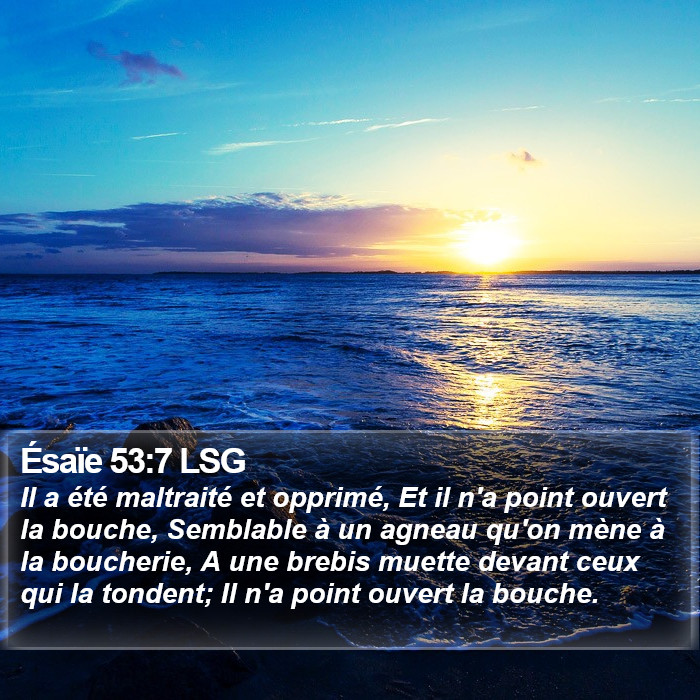 Ésaïe 53:7 LSG Bible Study