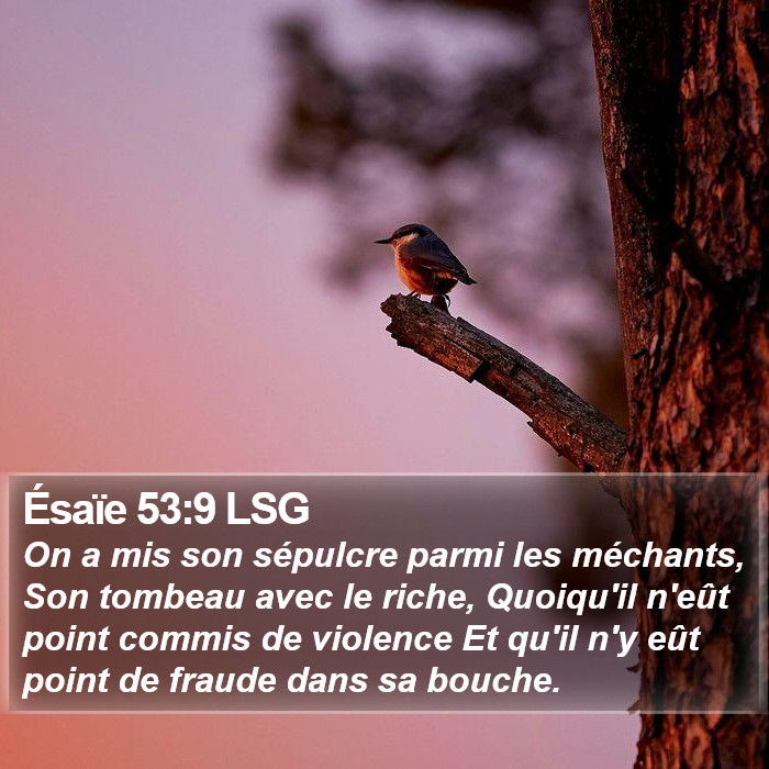 Ésaïe 53:9 LSG Bible Study