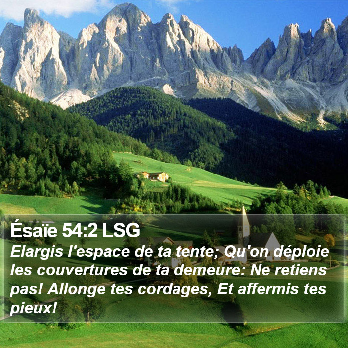 Ésaïe 54:2 LSG Bible Study