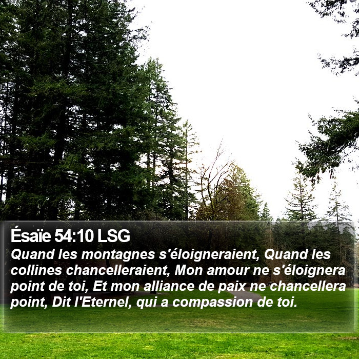 Ésaïe 54:10 LSG Bible Study