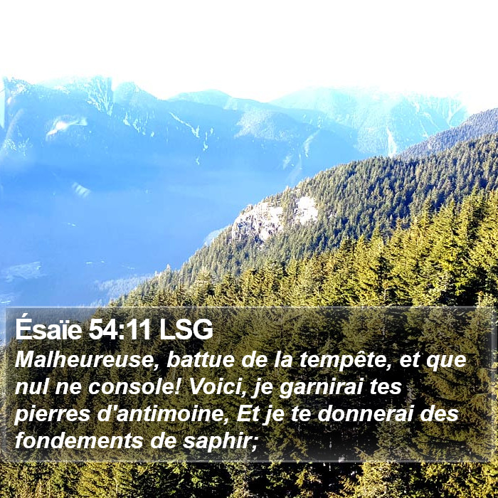 Ésaïe 54:11 LSG Bible Study