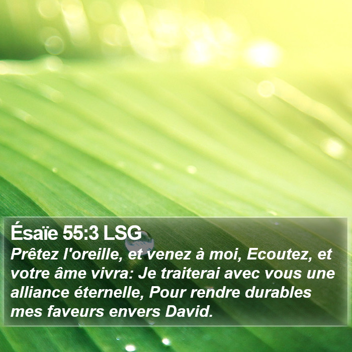 Ésaïe 55:3 LSG Bible Study