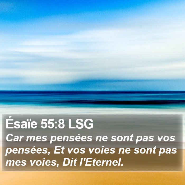 Ésaïe 55:8 LSG Bible Study