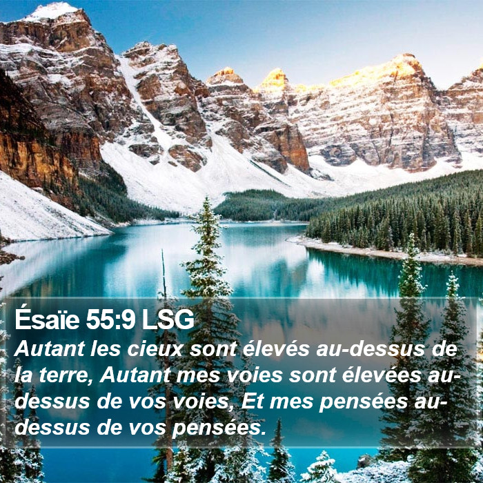 Ésaïe 55:9 LSG Bible Study