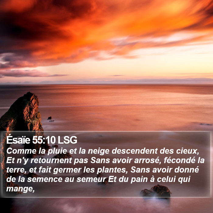 Ésaïe 55:10 LSG Bible Study