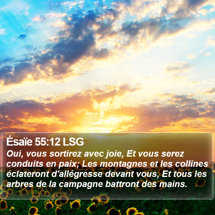 Ésaïe 55:12 LSG Bible Study