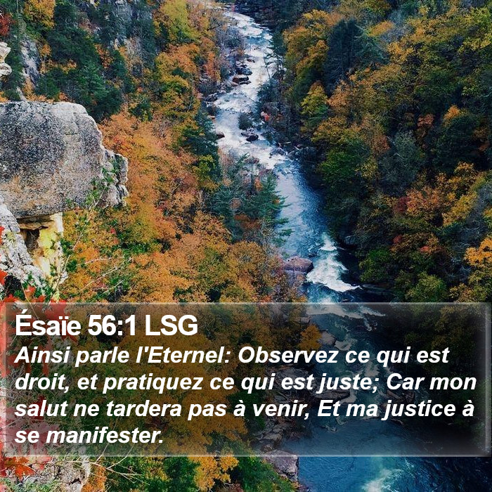 Ésaïe 56:1 LSG Bible Study