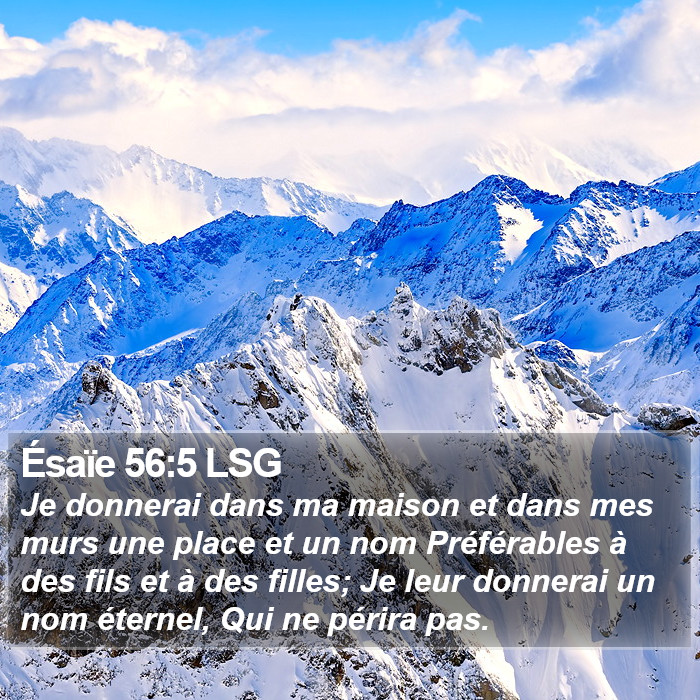 Ésaïe 56:5 LSG Bible Study