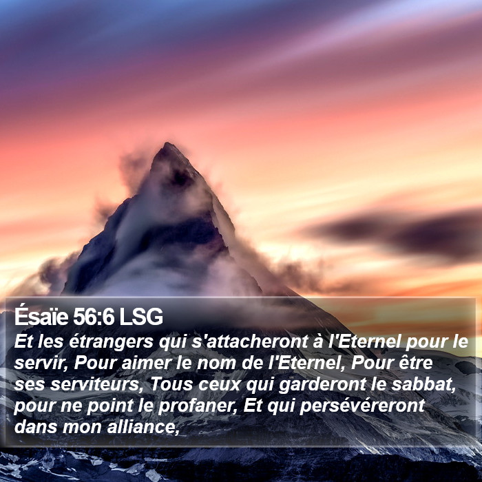 Ésaïe 56:6 LSG Bible Study