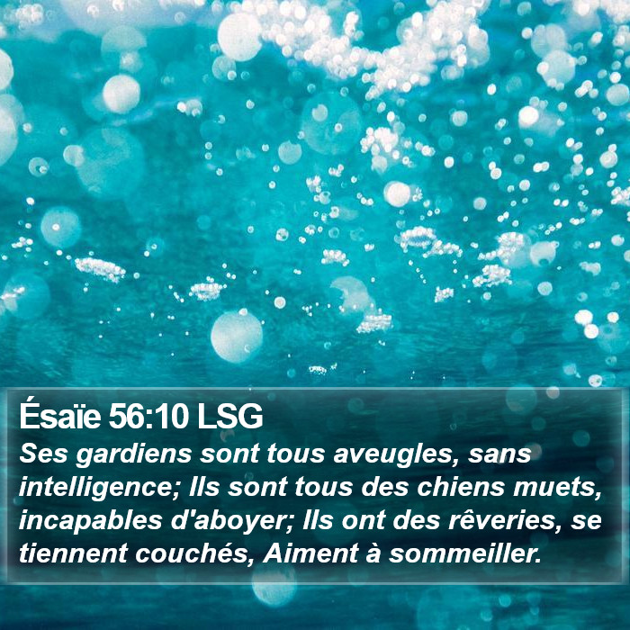 Ésaïe 56:10 LSG Bible Study