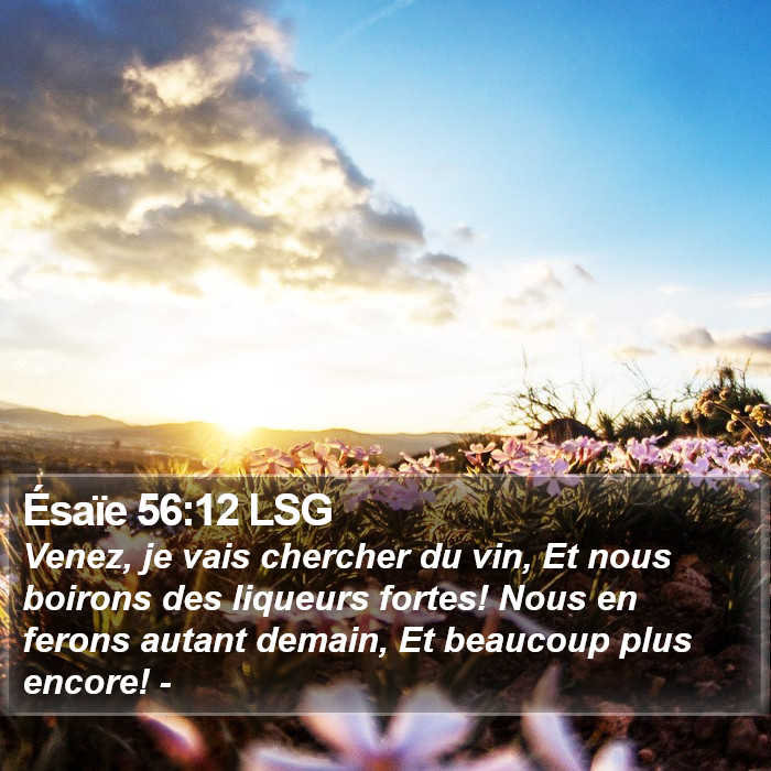 Ésaïe 56:12 LSG Bible Study