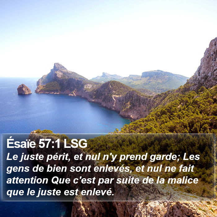 Ésaïe 57:1 LSG Bible Study