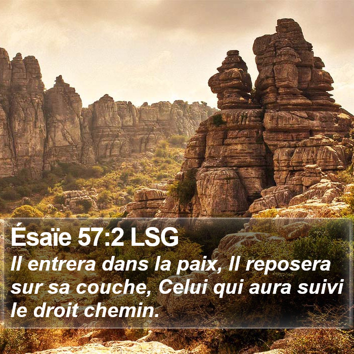 Ésaïe 57:2 LSG Bible Study