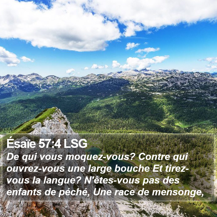 Ésaïe 57:4 LSG Bible Study