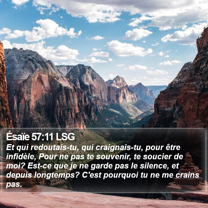 Ésaïe 57:11 LSG Bible Study