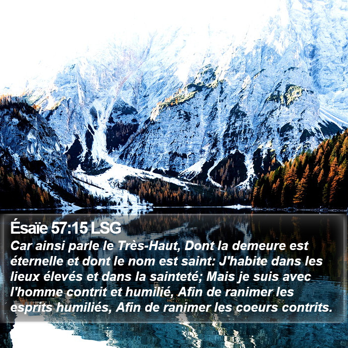 Ésaïe 57:15 LSG Bible Study