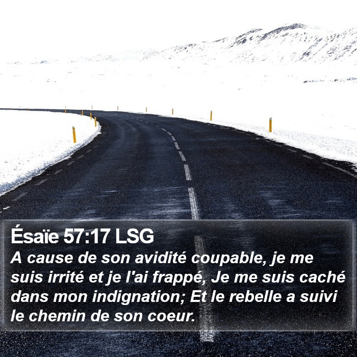 Ésaïe 57:17 LSG Bible Study