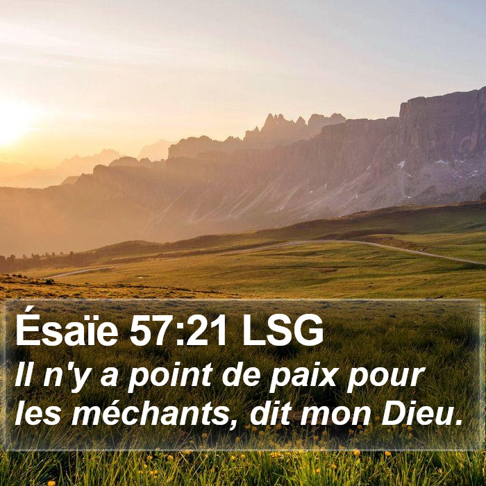 Ésaïe 57:21 LSG Bible Study