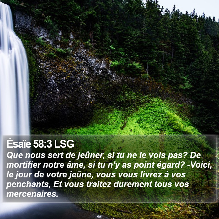 Ésaïe 58:3 LSG Bible Study
