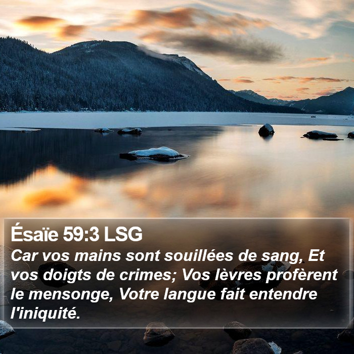 Ésaïe 59:3 LSG Bible Study