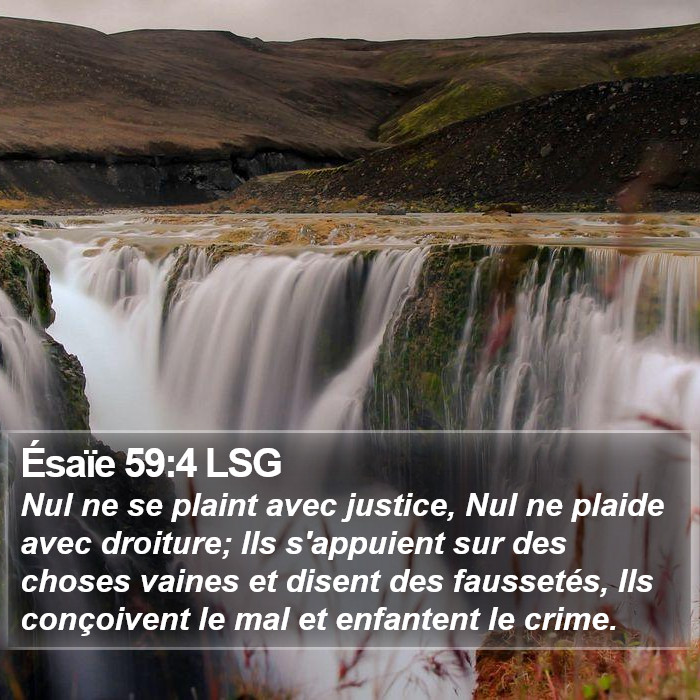 Ésaïe 59:4 LSG Bible Study