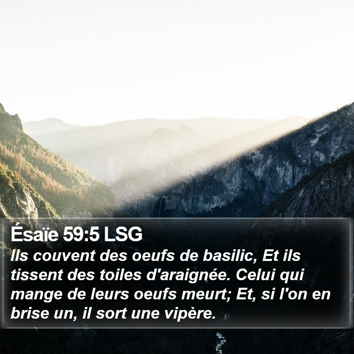 Ésaïe 59:5 LSG Bible Study