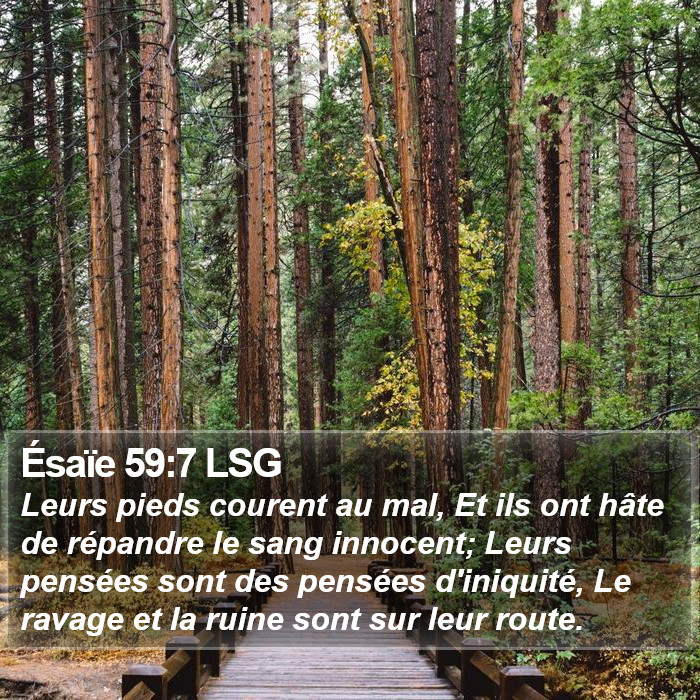 Ésaïe 59:7 LSG Bible Study