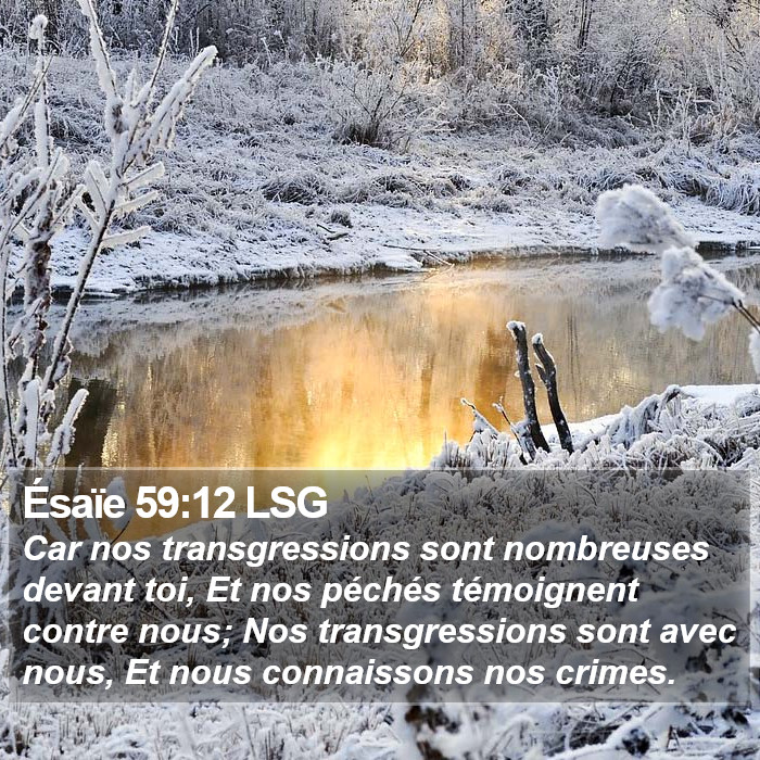 Ésaïe 59:12 LSG Bible Study