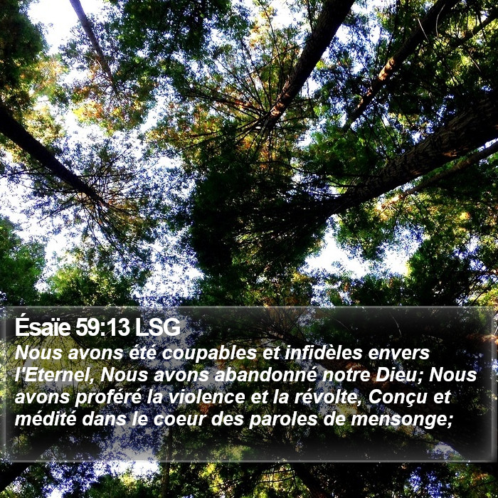 Ésaïe 59:13 LSG Bible Study