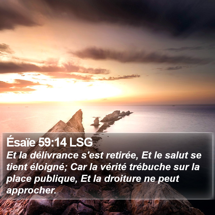 Ésaïe 59:14 LSG Bible Study