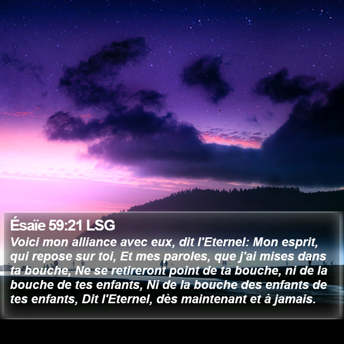 Ésaïe 59:21 LSG Bible Study