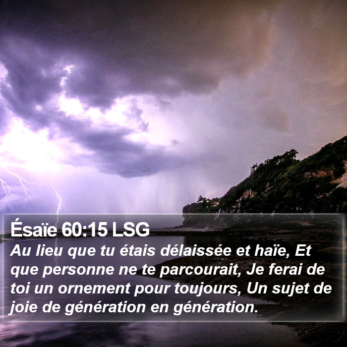 Ésaïe 60:15 LSG Bible Study