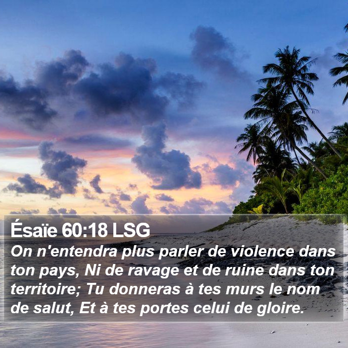 Ésaïe 60:18 LSG Bible Study