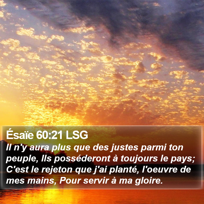 Ésaïe 60:21 LSG Bible Study