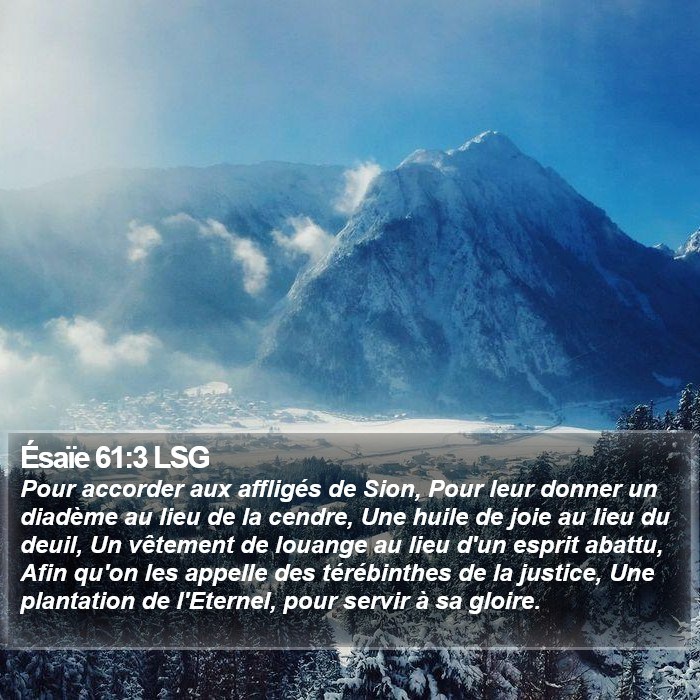 Ésaïe 61:3 LSG Bible Study