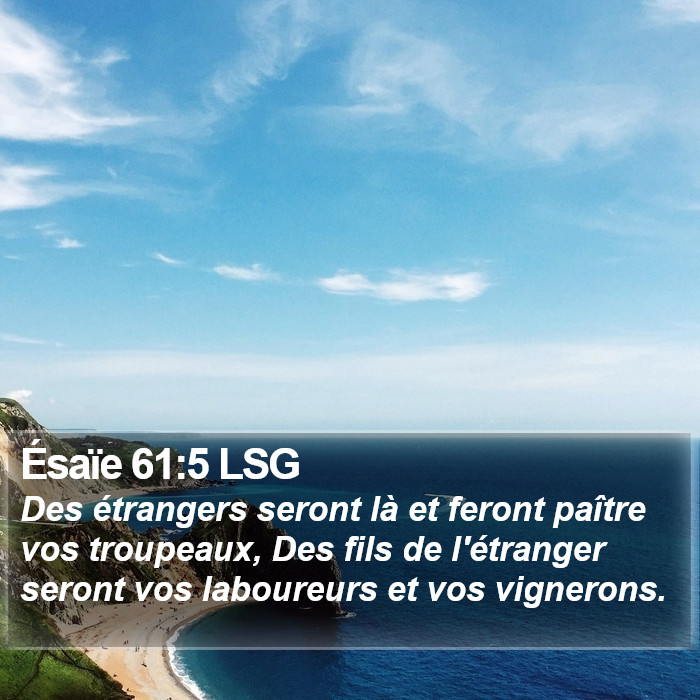 Ésaïe 61:5 LSG Bible Study