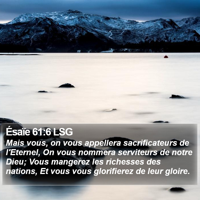 Ésaïe 61:6 LSG Bible Study