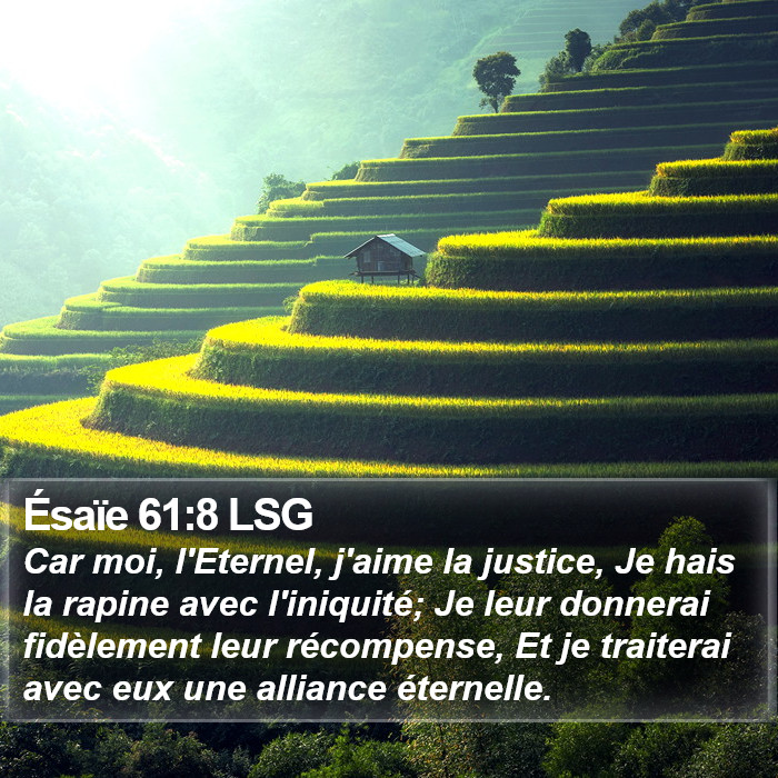 Ésaïe 61:8 LSG Bible Study