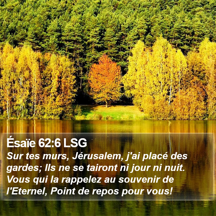 Ésaïe 62:6 LSG Bible Study