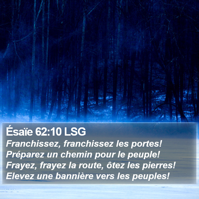 Ésaïe 62:10 LSG Bible Study