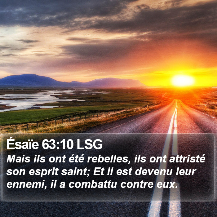 Ésaïe 63:10 LSG Bible Study